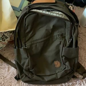 Fjallraven “Raven” backpack in Dark Olive